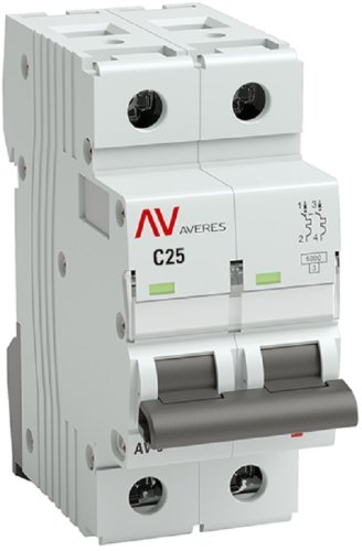 Выключатель автоматический EKF Averes AV-6 2п 25А C 6кА картинка